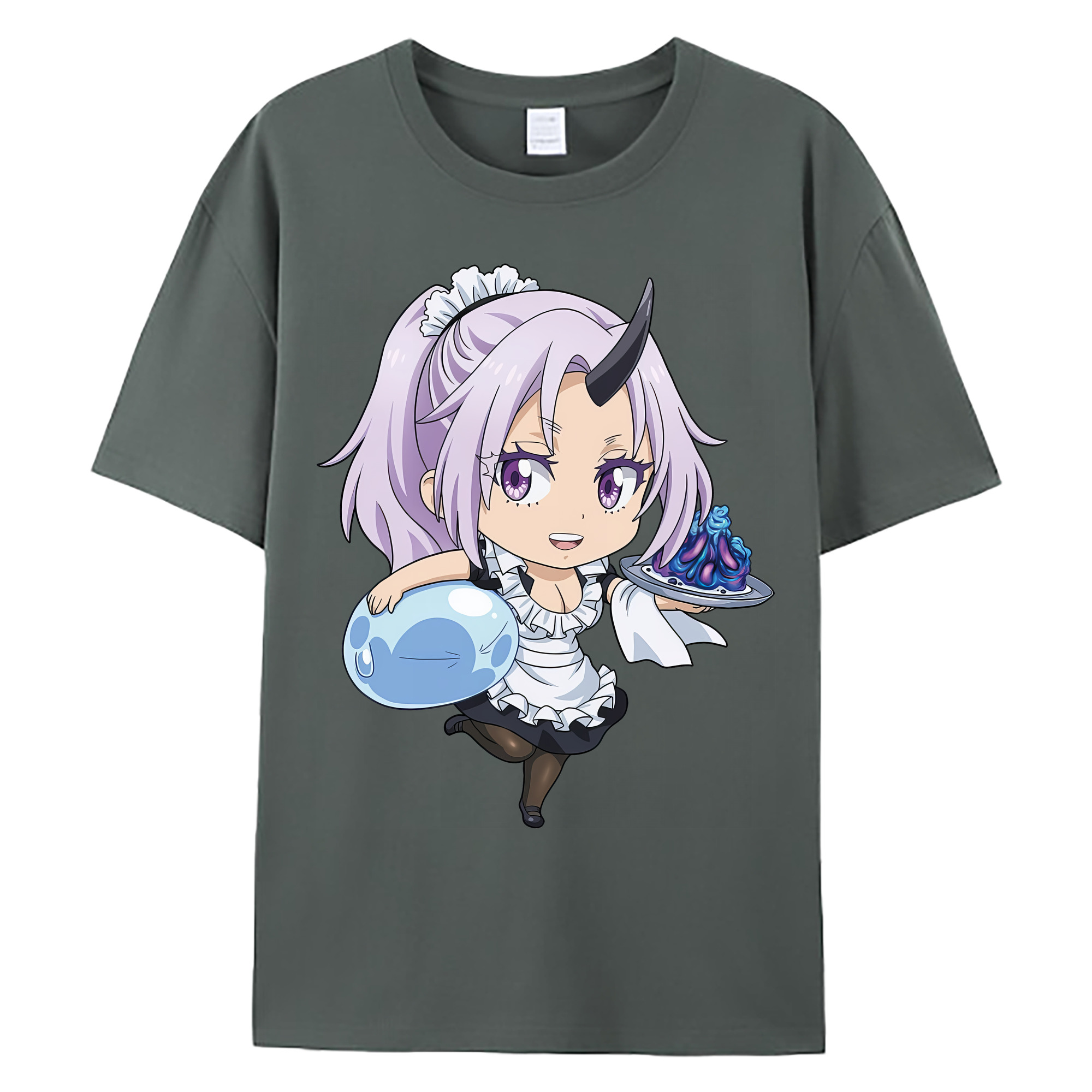 （画像用） 転スラ Regarding Reincarnated to Slime 綿100％ メンズ半袖Tシャツ｜肌触りやわらか＆通気性